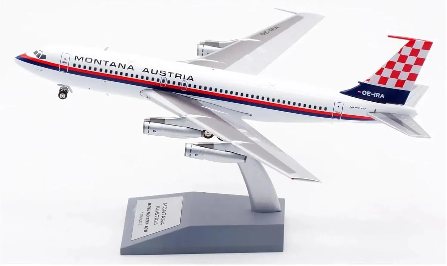 1 200 for Montana Austria Boeing B707-100 Simulated Passenger Aircraft Model Hand-Made Ornaments Miniatures Set