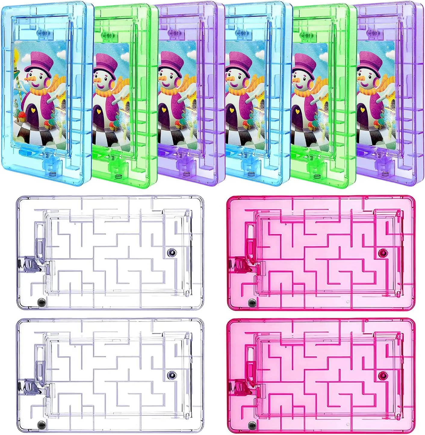 10 Pieces Money Puzzle Gift Boxes Card Holder Maze Puzzle, Plastic Puzzle Card Holder Maze Card Box Intellectual Pinball Machine Game for Teens Adults Birthday Party Favors