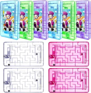 10 Pieces Money Puzzle Gift Boxes Card Holder Maze Puzzle, Plastic Puzzle Card Holder Maze Card Box Intellectual Pinball Machine Game for Teens Adults Birthday Party Favors