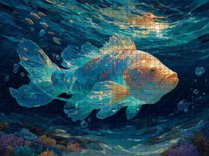1000 Piece Jigsaw Puzzle for Adults Underwater Fantasy Fish in Vibrant Coral Reef Challenging and Enchanting Puzzle Game for Ocean Lovers, Art Enthusiasts Wall Decor Gift Family Game Night Fun
