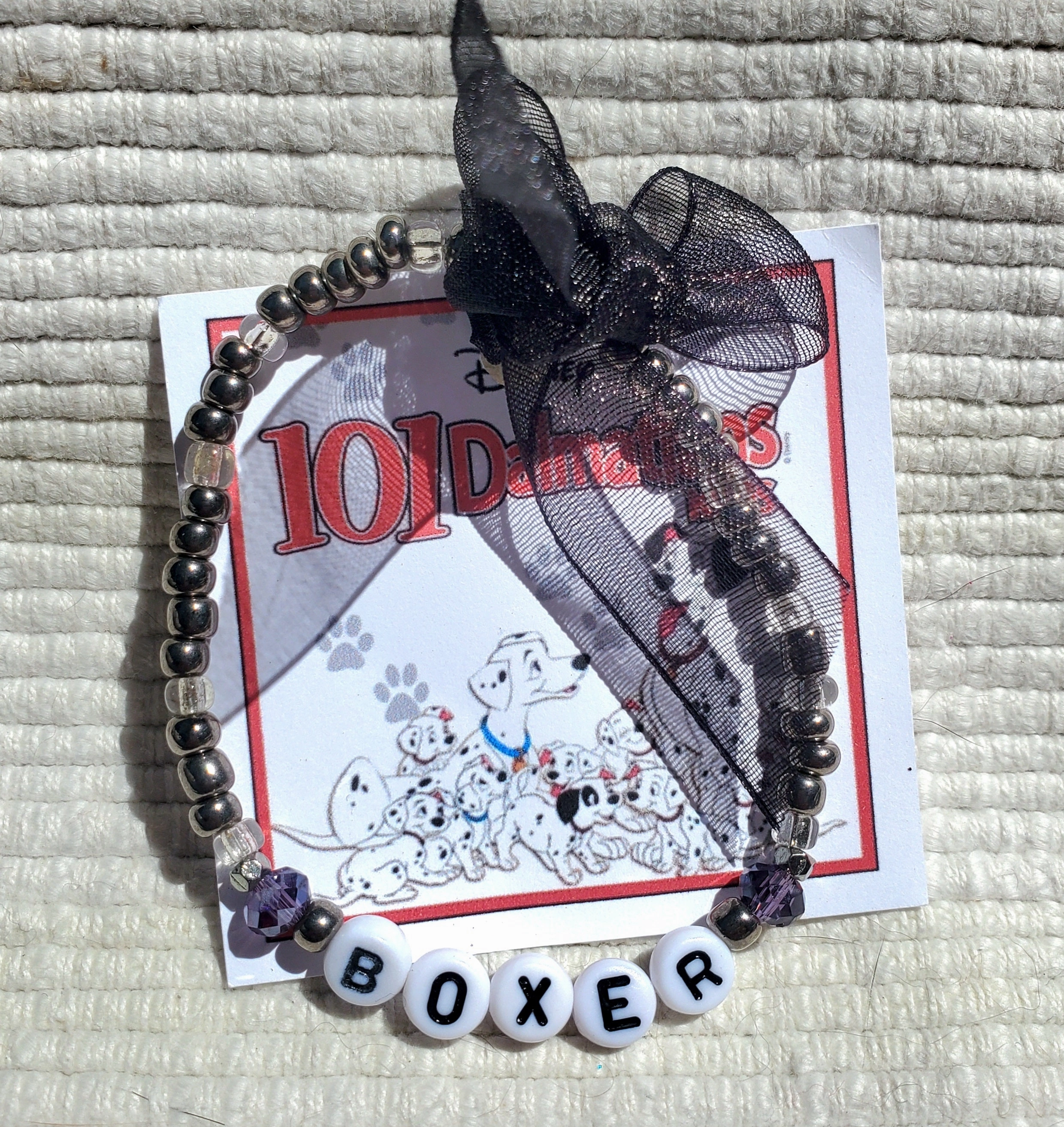 101 DALMATIANS "BOXER" Beaded Letter Bracelet