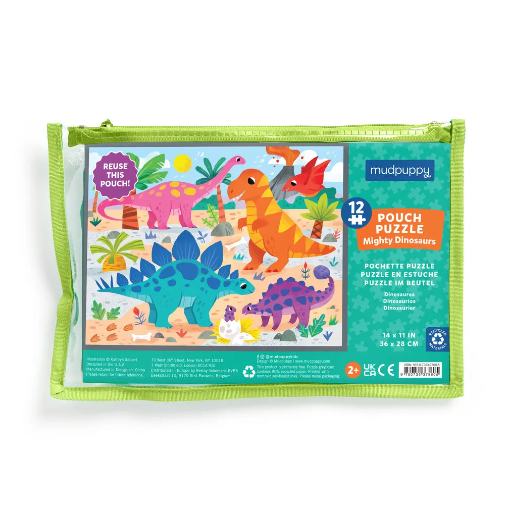 12pc Puzzle Pouch | Mighty Dinosaurs