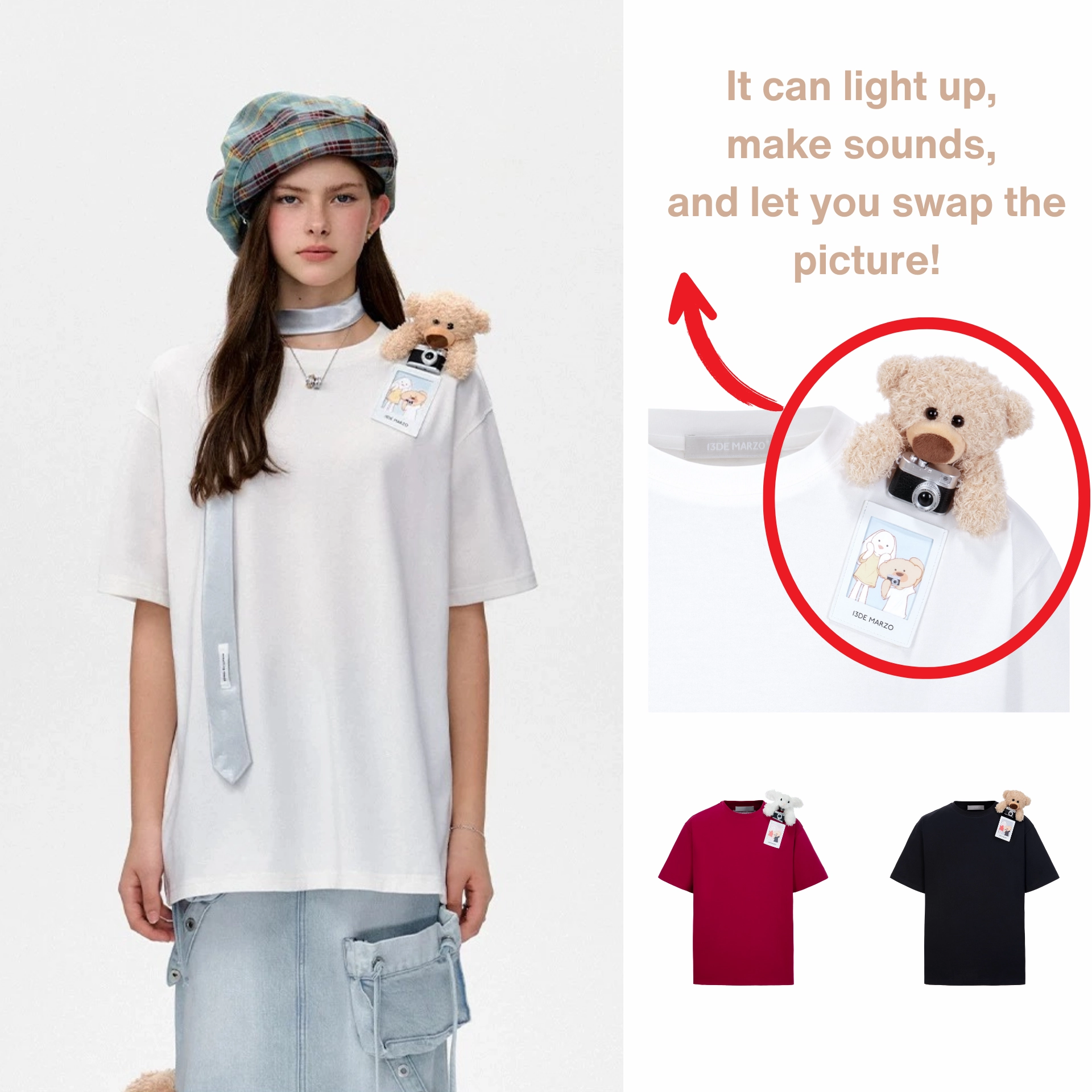 13DE MARZO  Bear Instant Photo T-shirt