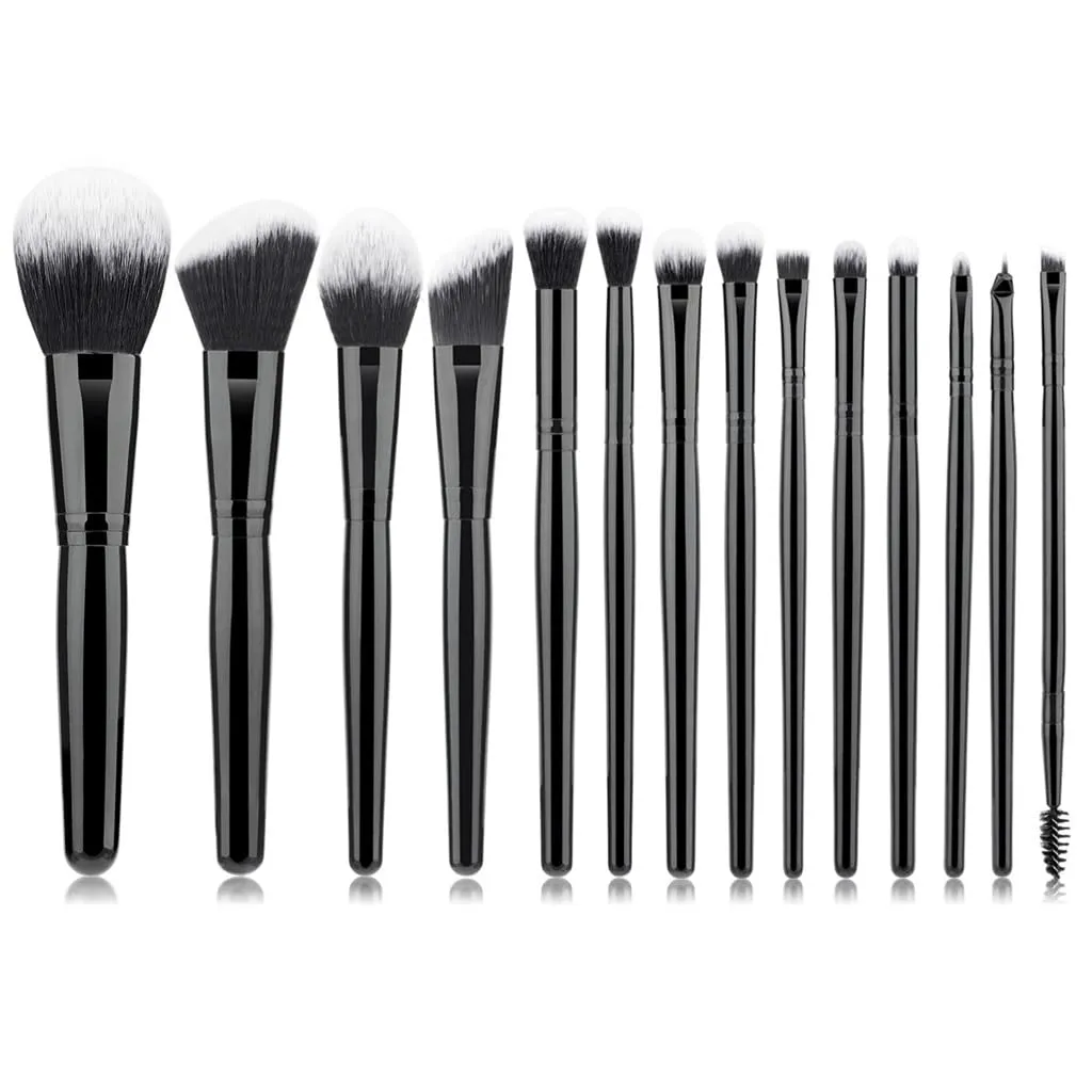 14 Pieces Of Bright Black Set Brush Makeup Brush Set Eyeliner Brush Eye Shadow Brush Brush Makeup Brush