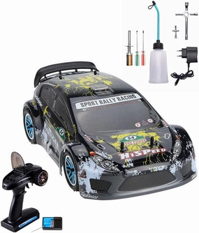 1/10 Nitro RC Truck for Adult Two Speed 2.4G Full Proportional Nitro Gas Power Car 18CXP Nitro Engine Hobby Grade Racing Car Pivot Ball Suspension Style Off-Road Climbing RC Vehicle Crawler