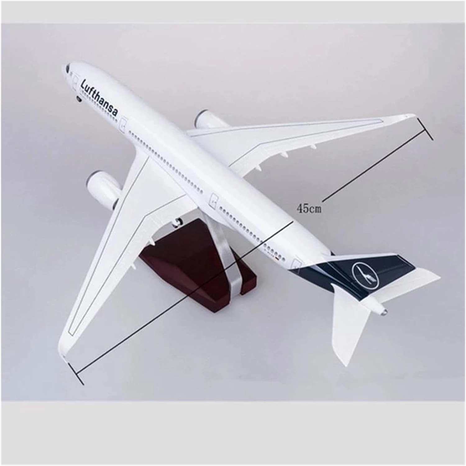 1:142 Scale for A350 Lufthansa Airline Airplane Model Collection Miniature Plane Airplanes Decoration Static Display Miniatures Toy's Set(No Light)