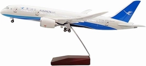1 160 Scale Resin Die-cast Aircraft for Xiamen Airlines Boeing 787 Aircraft Model with Light Display Gift 47 Cm Miniatures Set(No Light)