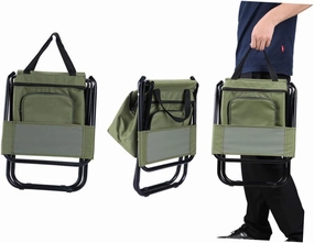 1pc Folding Fishing Chair Insulated Storage Bag Lightweight Portable Camping Lounge Chair for Outdoor Activities Supports up for Fishing Hiking Beach and Travel