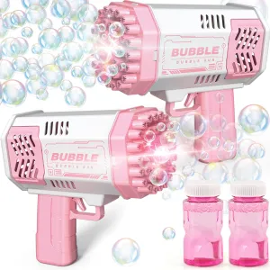 2 Pack Bubble Gun, Bubble Machine for Toddlers, Toys for Kids 3 4 5 6 7 8 Years Old, Bubbles Maker Blower, Toy for Boys Girls Outdoor Indoor Birthday Wedding Party, Gifts for Ages 4-8