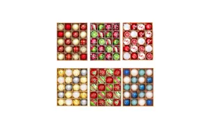 20-Piece Hand-Painted 6cm Christmas Ball Set
