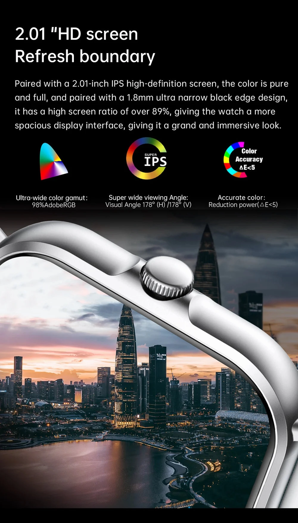 2024 2.01'' Smart Watch Bluetooth Call Play Music
