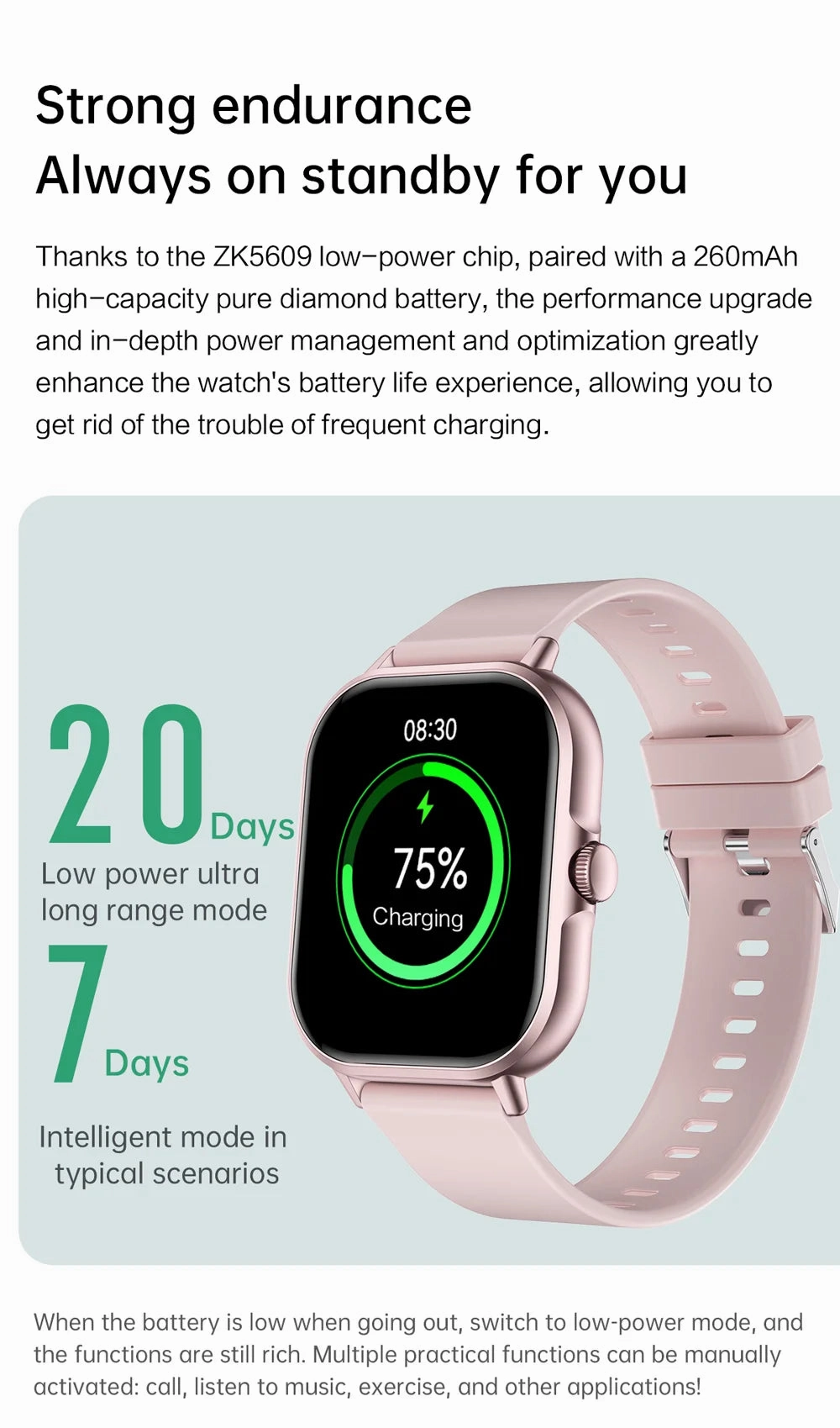 2024 2.01'' Smart Watch Bluetooth Call Play Music