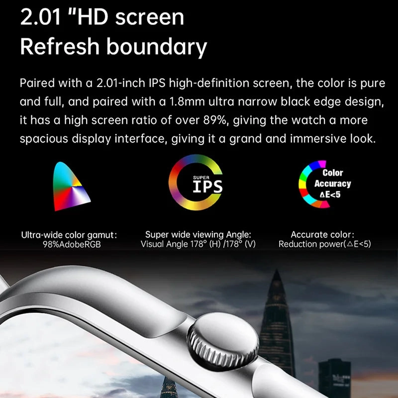 2024 2.01'' Smart Watch Bluetooth Call Play Music