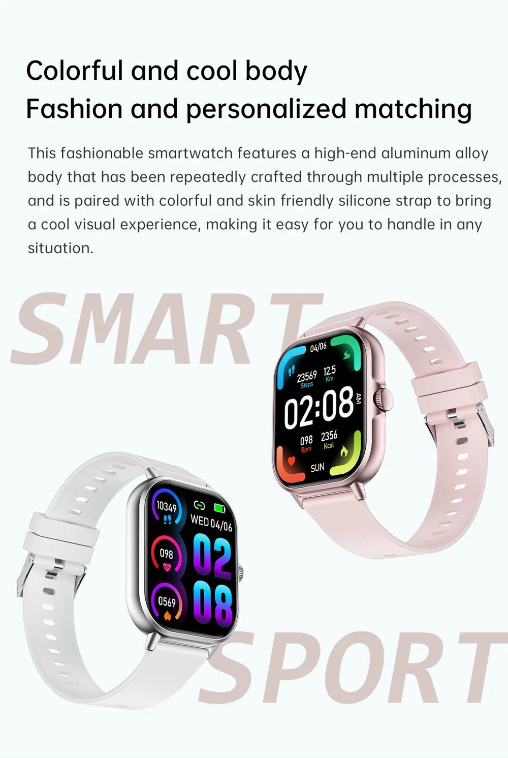 2024 2.01'' Smart Watch Bluetooth Call Play Music