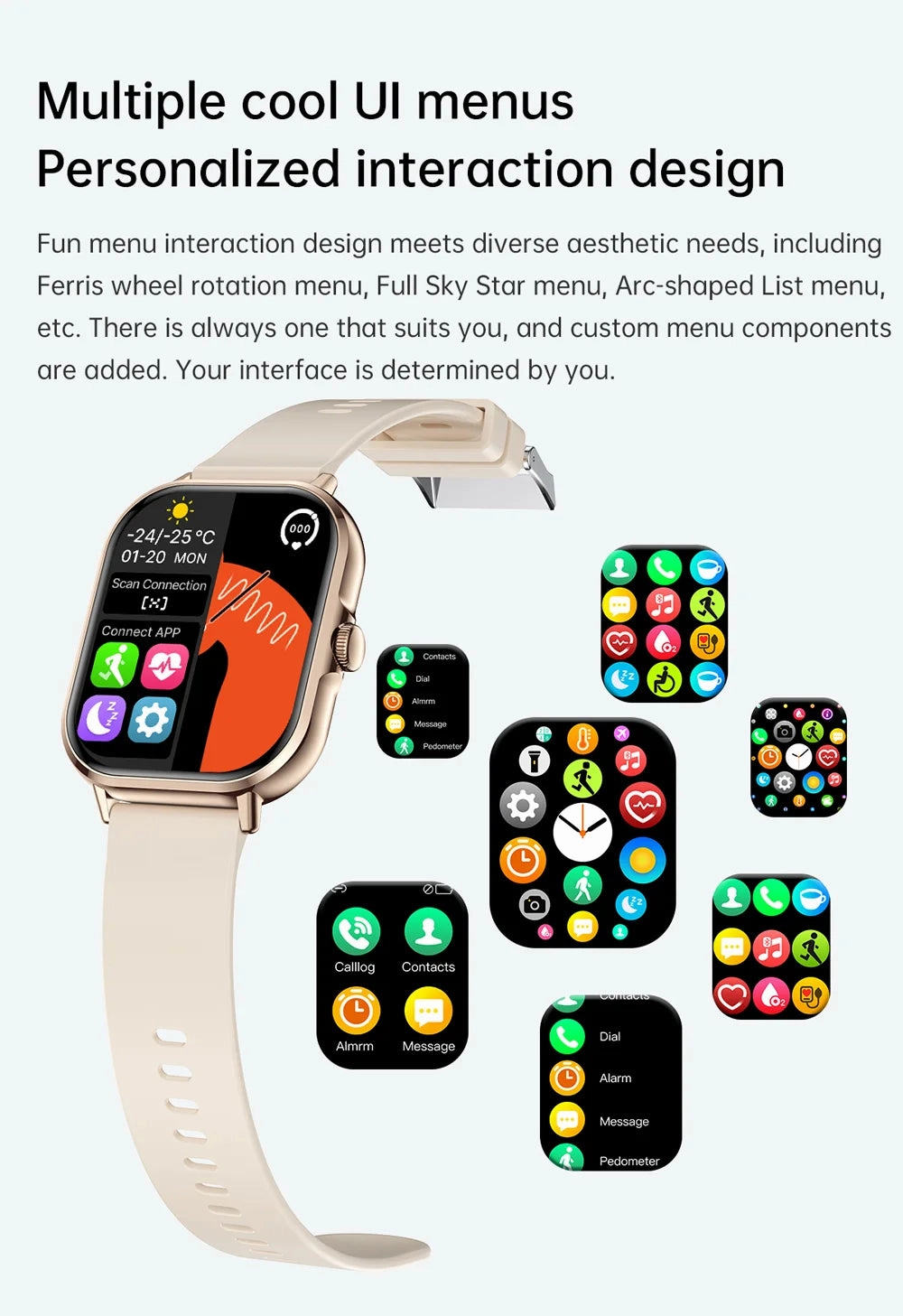 2024 2.01'' Smart Watch Bluetooth Call Play Music