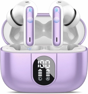 2025 Bluetooth 5.3 Headphones Wireless Earbuds HiFi Stereo, 40H Playtime in-Ear Earbud, Bluetooth Earbuds with LED Power Display, IP7 Waterproof Wireless Earphones Sport Headset for Android iOS