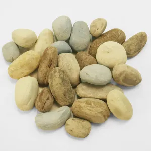 24-Piece Ceramic Fiber Rocks for Gas Fireplaces and Fire Pits - Realistic Hand-Painted Design, Heat-Resistant, Mixed Grey Colors, Made in The USA