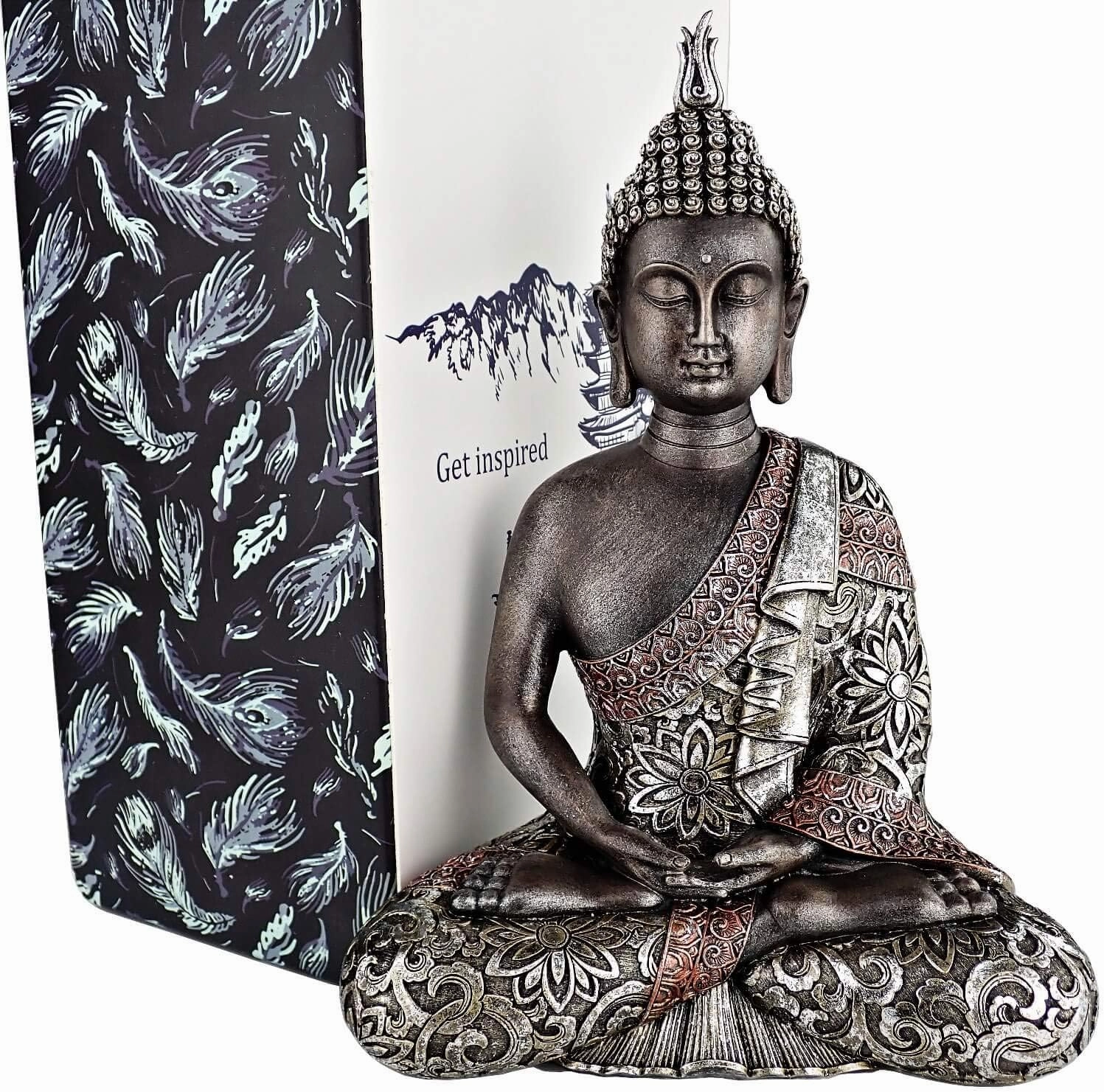 25DOL Buddha Statues for Home. 7.3" Buddha Statue (The Final Meditation). Collectibles, Figurines. Meditation, Spiritual Living Room, Yoga Zen Decor. Hindu and East Asian Decor