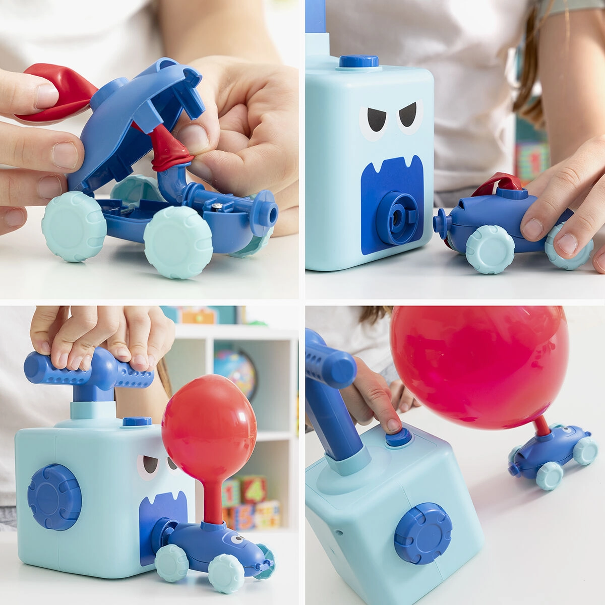 2-in-1 Car and Balloon Launcher Toy Coyloon