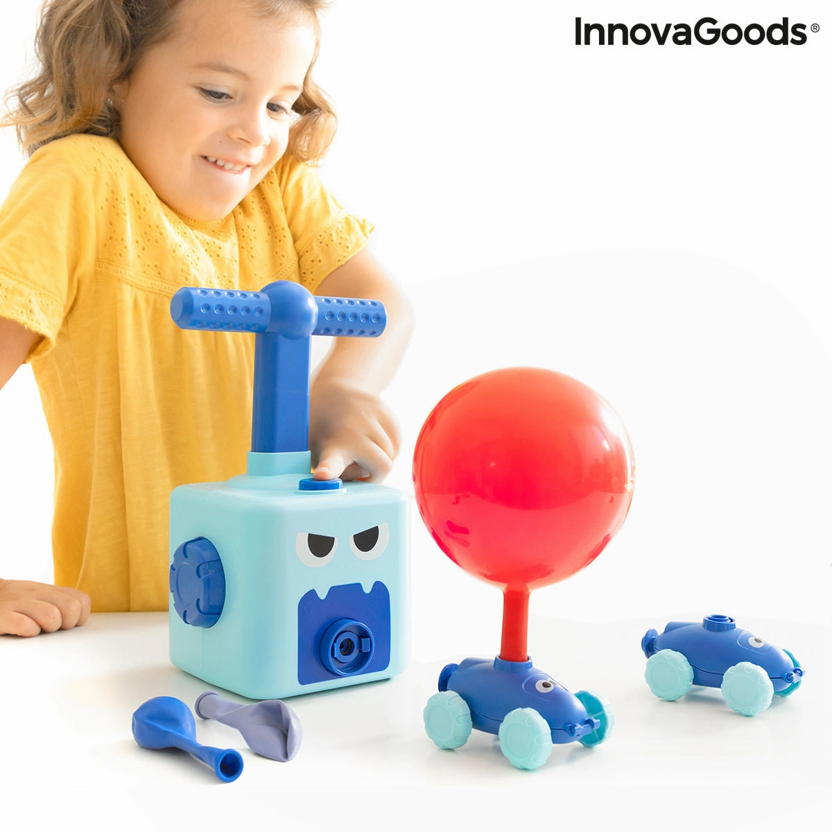 2-in-1 Car and Balloon Launcher Toy Coyloon