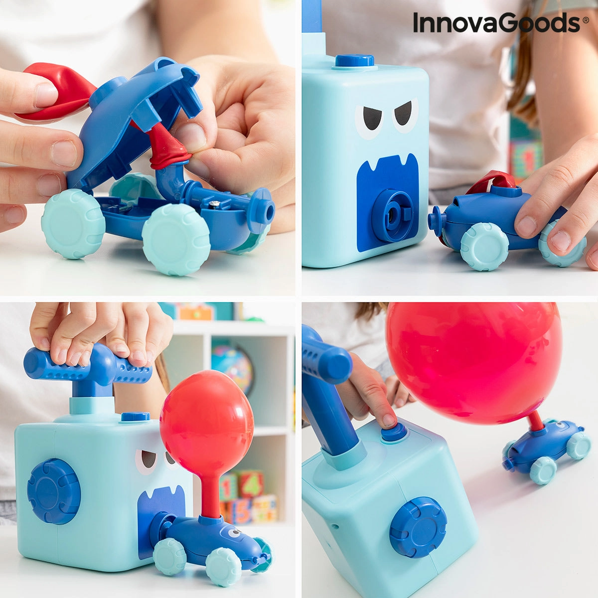 2-in-1 Car and Balloon Launcher Toy Coyloon