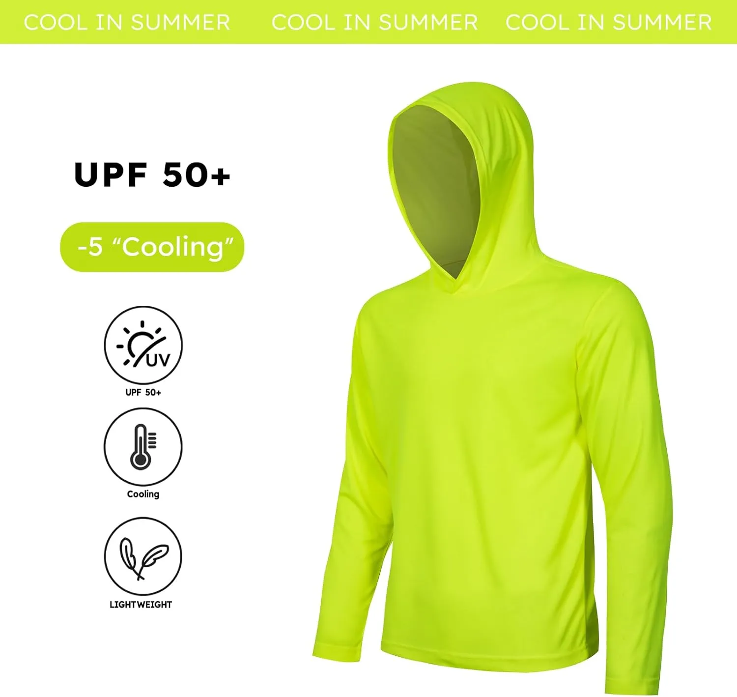 3 Pack Men's UPF 50  Sun Protection Hoodie Shirts Long Sleeve Shirts Quick Dry Lightweight for Running Workout Hiking Fishing