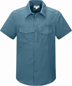 33,000ft Men's Fishing Shirts Lightweight Cool Quick Dry Sun Protection UV Short Sleeve Shirt for Casual Hiking Safari Travel