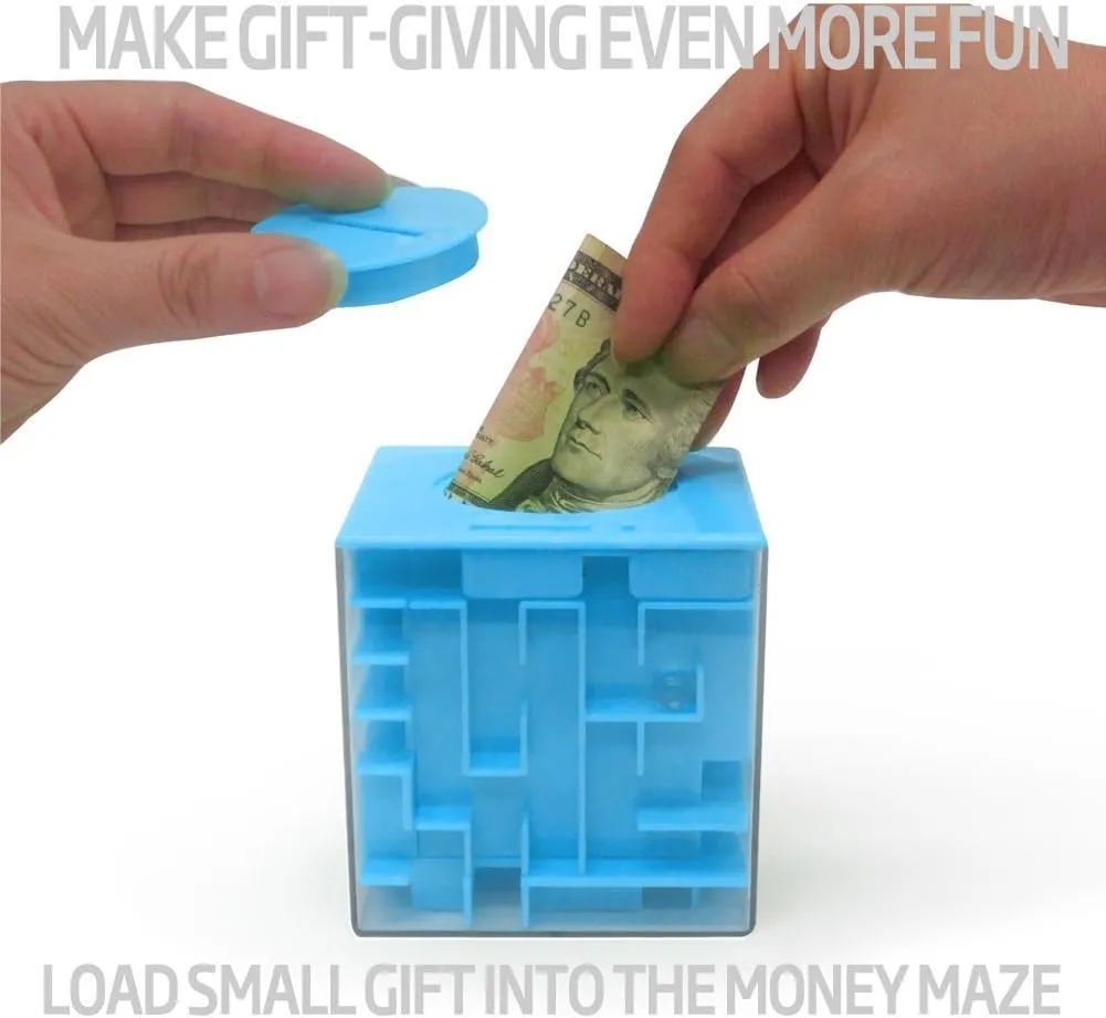 4-Pack Trekbest Money Maze Puzzle Boxes - Fun and Educational Brain Teasers for Kids and Adults for Holidays, Birthdays