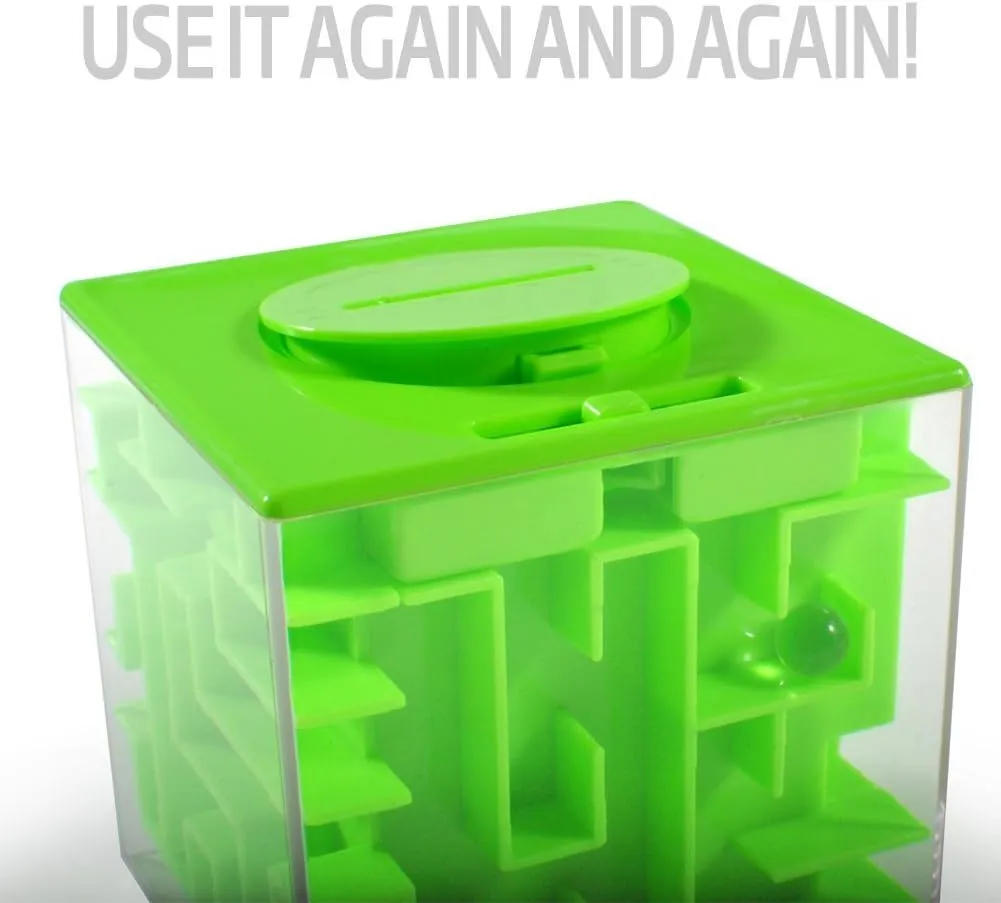 4-Pack Trekbest Money Maze Puzzle Boxes - Fun and Educational Brain Teasers for Kids and Adults for Holidays, Birthdays