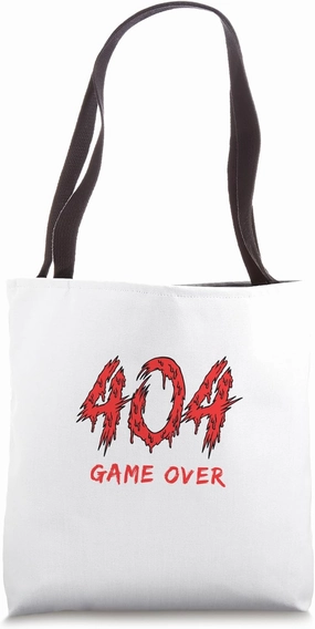 404 game over fault error Tote Bag