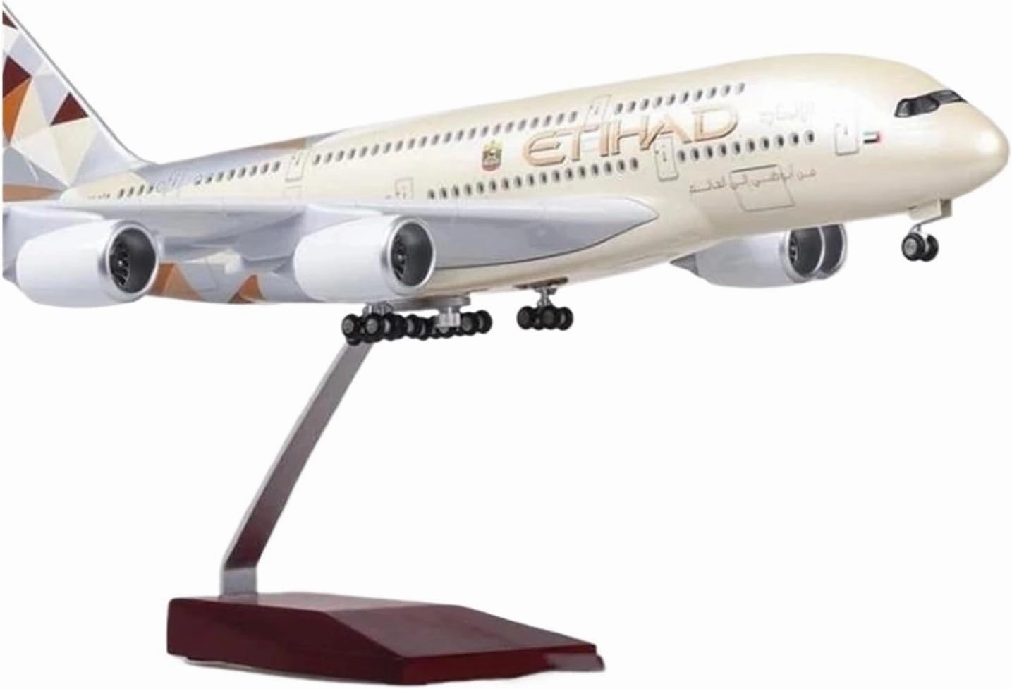 47CM for A380 Scale Aircraft Model Airbus Model Airplane 380 Die-cast Resin Aircraft Collection Display Business Display Miniatures Toy's Set(with Light)
