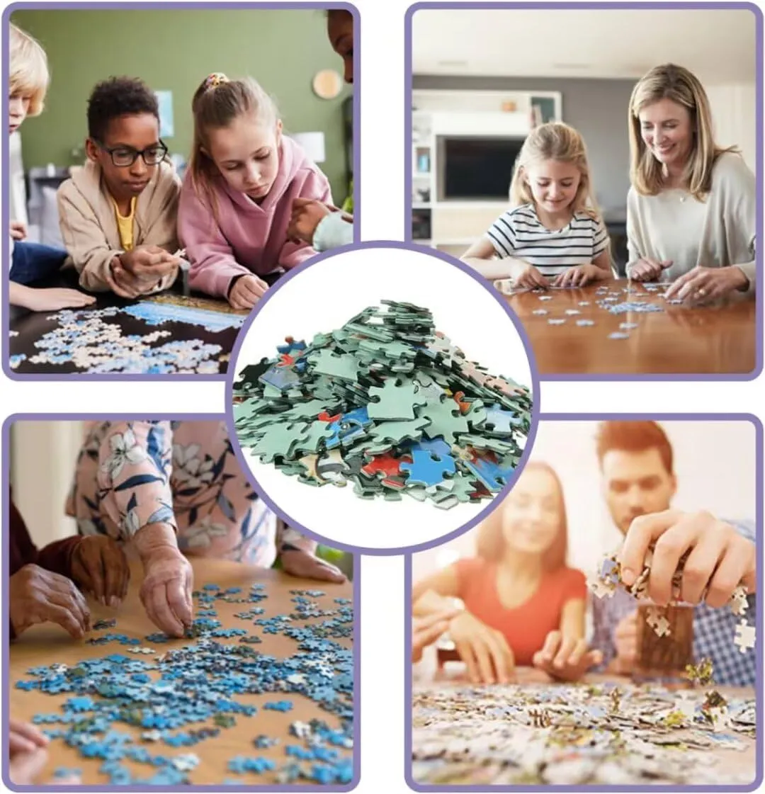 500 Piece Jigsaw Puzzle Two Bottlenose Dolphins Swimming in a Colorful Coral Reef with Diverse Fish Species Under Sunlit Water Vibrant Underwater Marine Illustration Fun Family Game Night Gift