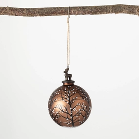 5.25"H Sullivans Deer Christmas Ball Ornament, Multicolored Christmas Ornaments