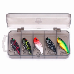 5pcs Metal VIB Blade Jig Fishing Lures – Sinking Vibration Spoon Kit