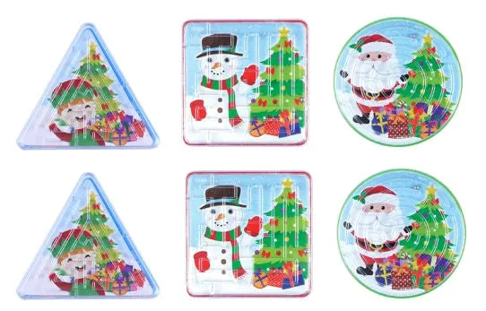 6 Christmas Maze Puzzles