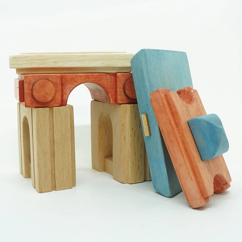 6 Pieces Wooden India Gate Blocks (2-4 Years)