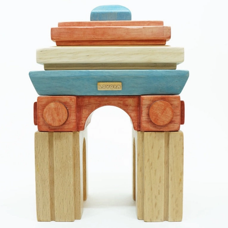 6 Pieces Wooden India Gate Blocks (2-4 Years)