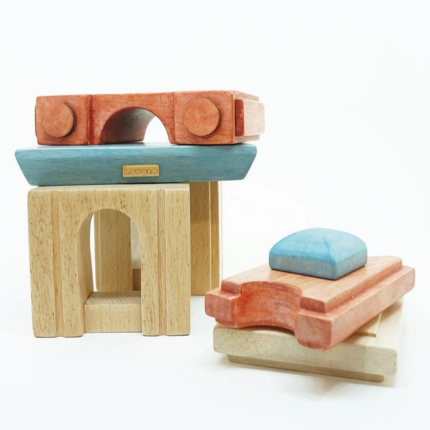 6 Pieces Wooden India Gate Blocks (2-4 Years)