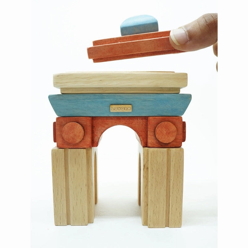 6 Pieces Wooden India Gate Blocks (2-4 Years)