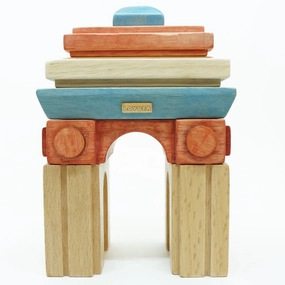 6 Pieces Wooden India Gate Blocks (2-4 Years)