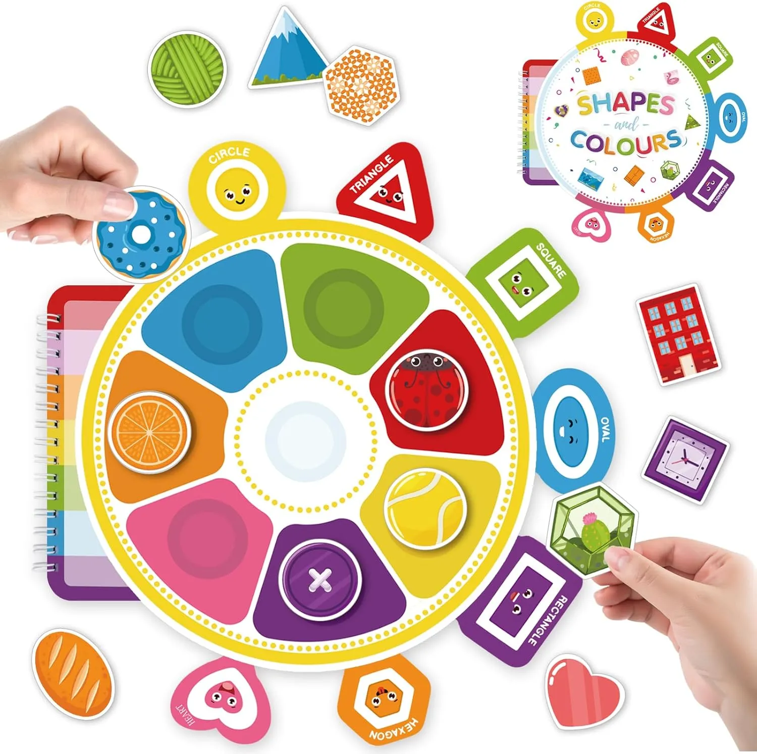 abcxgood Double-Sided Montessori Toys & Toddler Puzzles Ages 1-3 | 56 Reusable Learning Activities, Toddler Travel Toys & Shapes Puzzle for Home, Car, Airplane