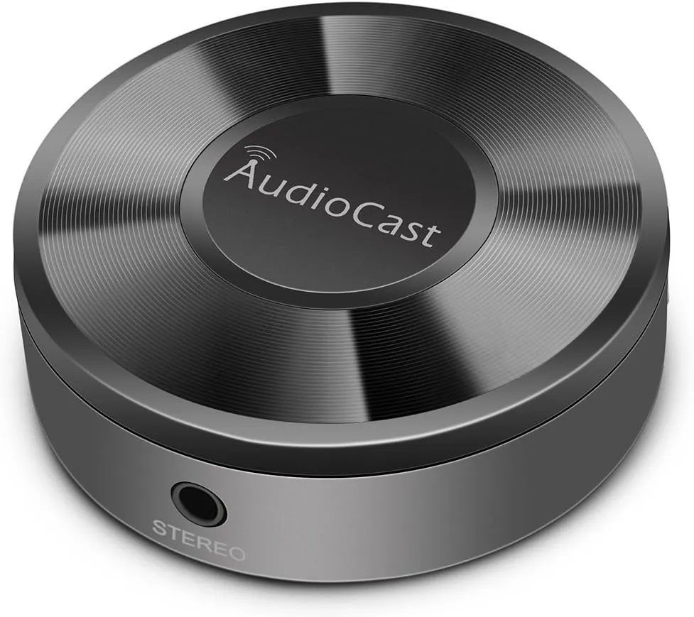 ACEMAX M5 AudioCast WiFi Wireles Audio Adapter Airplay DLNA Spotify iHeartRadio Supporting Stream Audio to Speaker Systems Over 2.4G Wi-Fi Network Multi Room Supported