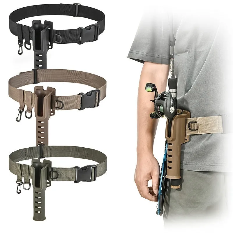 Adjustable Fishing Waist Belt with Rod Holder