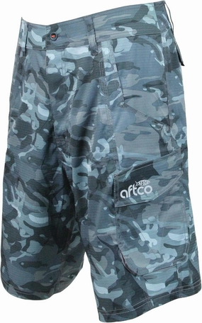 AFTCO Tactical Fishing Shorts Blue Camo