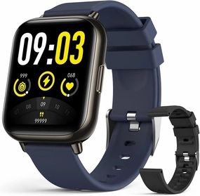 AGPTEK Smart Watch, 1.69"(43mm) Smartwatch for Android and iOS Phones IP68 Waterproof Fitness Tracker Watch Heart Rate Monitor Pedometer Sleep Monitor for Men Women