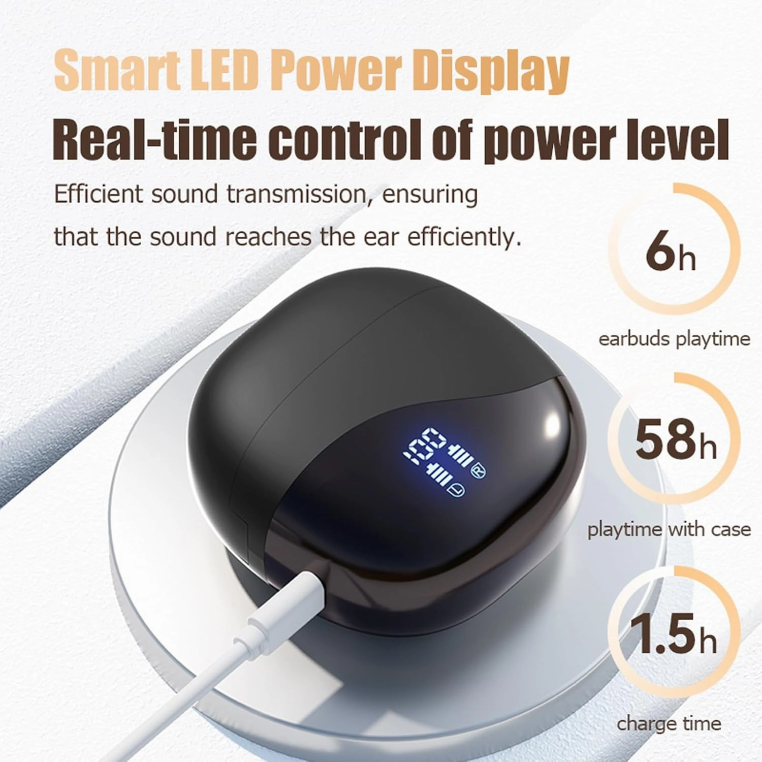 AI Language Translator Earbuds AI Headphones Live Language Translation Earbuds Real Time for iPhone Android Open Ear Buds Headphones Wireless Bluetooth Over The Ear Translate Translating Earbuds