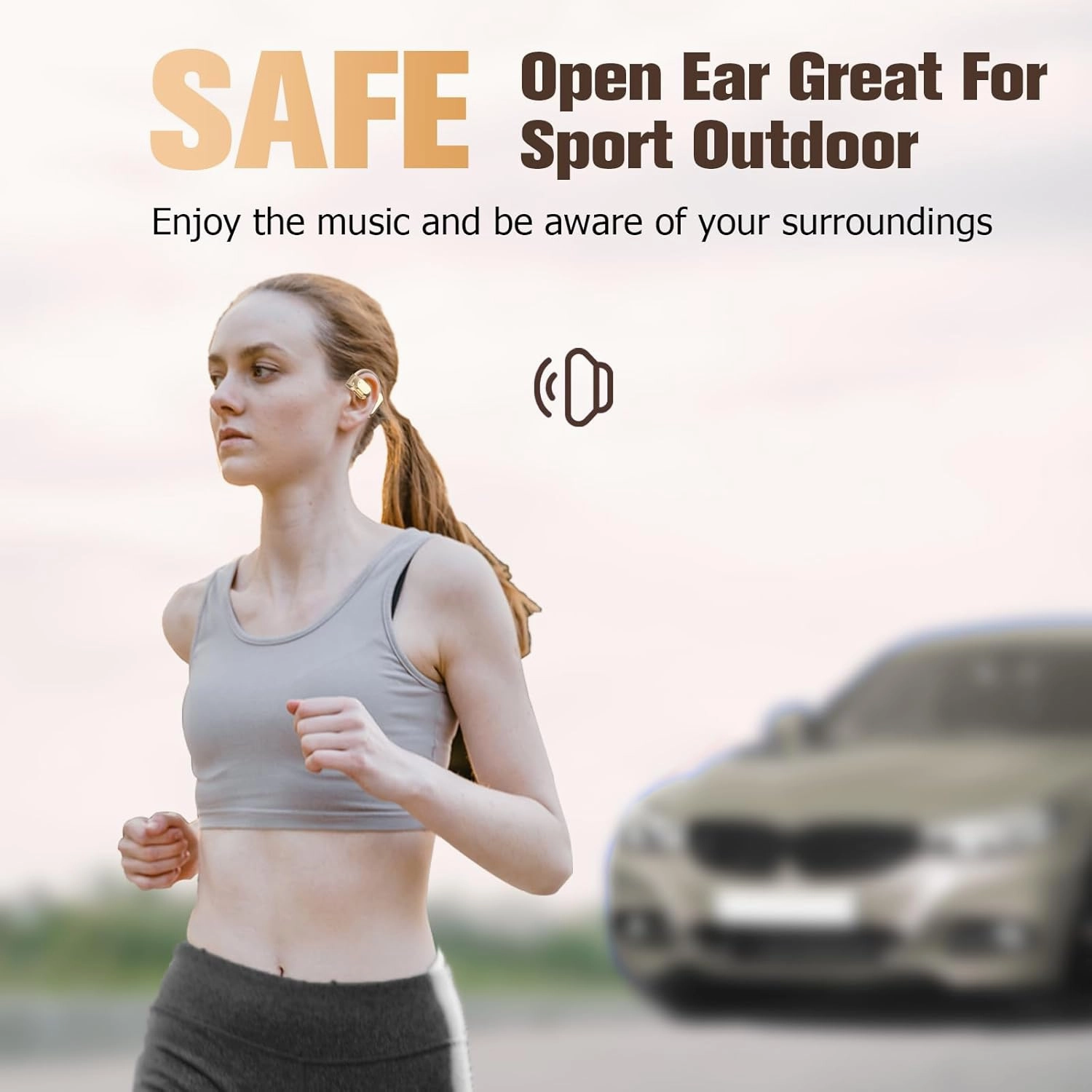 AI Language Translator Earbuds AI Headphones Live Language Translation Earbuds Real Time for iPhone Android Open Ear Buds Headphones Wireless Bluetooth Over The Ear Translate Translating Earbuds