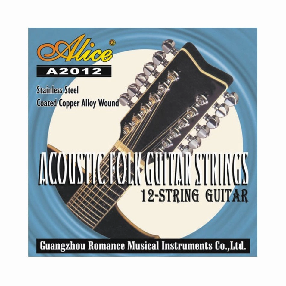 Alice A2012 12 Strings Acoustic Guitar Strings 010-026 Musical Instrument Guitar Parts Accessories 12 Guitarrra Strings 1 Set