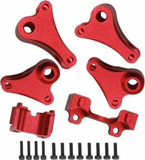 Alloy Front Rear Rocker Arms for E-Revo Mini 71054 71076 Slash 70054 Summit 72054 1/16 RC car Upgrades Parts Replacement of #7158 (Red)