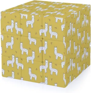 Alpaca Mustard by Andrea Lauren Funny 3x3x3 Cube Smooth Lightweight Puzzle for Adult Graphic Printing Travel